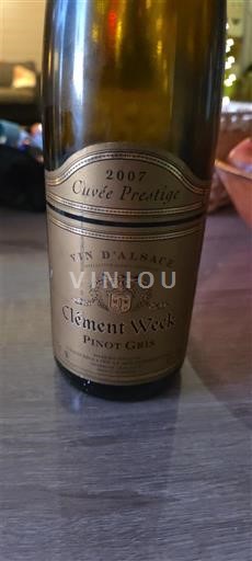 Alsace Clément Weck Prestige 2007