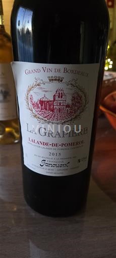 Burdeos Lalande-de-Pomerol La Grapière 2015