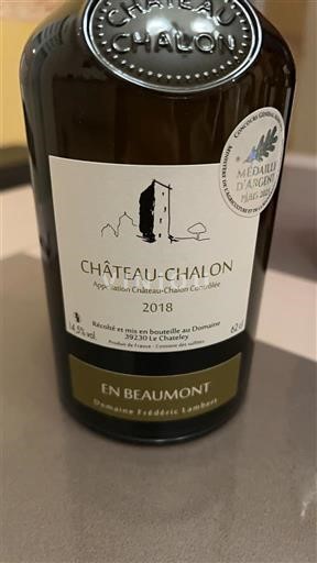 Jura Château-Chalon Domaine Frédéric Lambert En Beaumont 2018