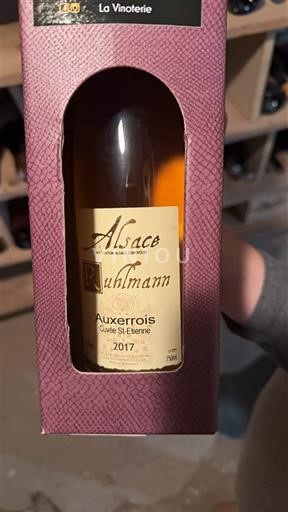 Vine Blanc sec Cuvée St-Etienne Ruhlmann 2017 Frankrig Alsace Vin de France