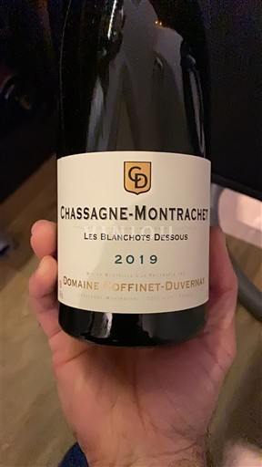 Borgogna Chassagne-Montrachet Domaine Coffinet-Duvernay Les Blanchots Dessous 2019