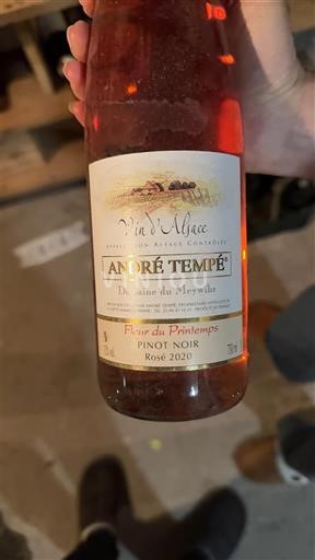 Vinos Rosé sec Fleur du Printemps André Tempé 2020 Francia Alsacia No especificado AOC