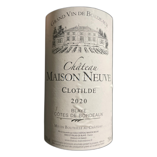 Burdeos Blaye-Côtes de Burdeos Château Maison Neuve Clotilde 2020