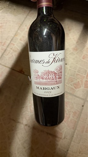 Bordeaux Margaux Charmes de Kirwan 2009