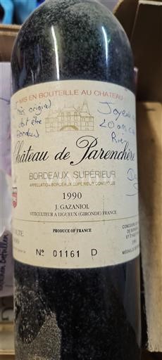 Bordeaux Bordeaux Supérieur Château Parenchère 1990