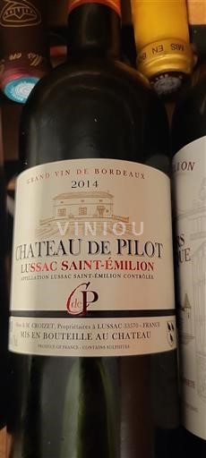 Bordeaux Lussac-saint-émilion Château Pilot 2014