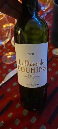 Bordeaux Pessac-Léognan Château Couhins La Dame de Couhins 2020