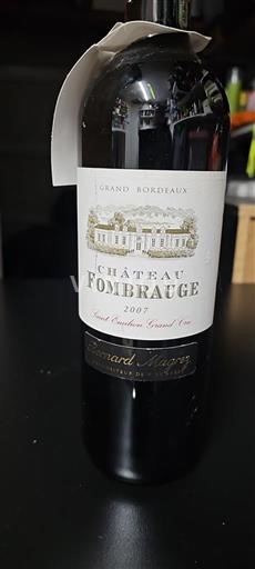 Bordeaux Saint-Émilion Grand Cru Grand Cru Château Fombrauge 2007