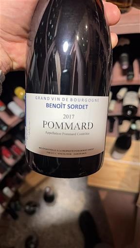 Burgundi Pommard Benoît Sordet 2017
