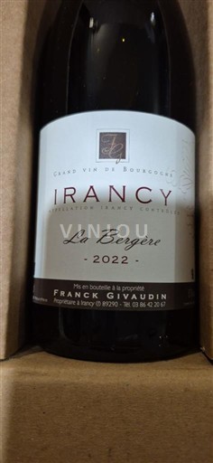 Bourgondië Irancy Franck Givaudin La Bergère 2022