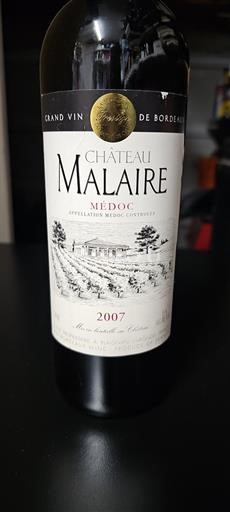 Bordeaux Médoc Château Malaire 2007