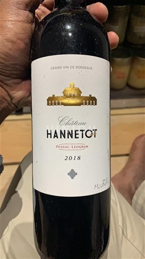 Bordeaux Pessac-Léognan Château Hannetot 2018