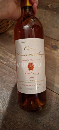 Bordo Сотерн Grand Cru Château Romer du Hayot 2000