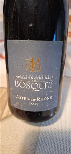 Valle del Rodano Côtes-du-Rhône Domaine Notre Dame du Bosquet 2017