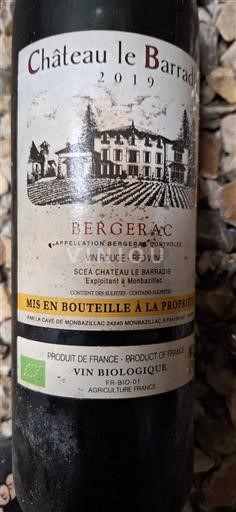 Sydväst Bergerac Château Le Barradis 2019