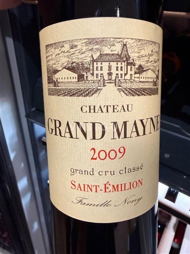 Bordeaux Saint-Émilion Grand Cru Classé Château Grand Mayne 2009