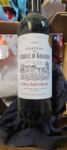 Bordeaux Lussac-saint-émilion Château L'Abbaye de Giraudon 2016