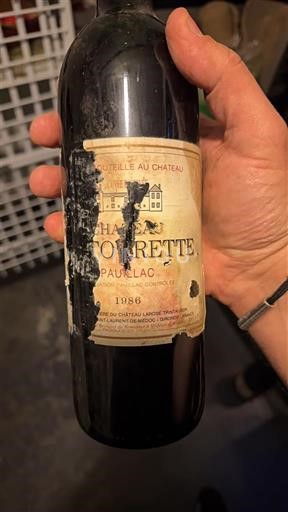 Bordeaux Pauillac Château Tourette 1986