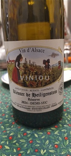 Alsace Klevener de Heiligenstein Domaine Ruhlmann Réserve 2024