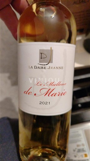 South West Côtes de Gascogne La Dame Jeanne Le Moelleux de Marie 2021