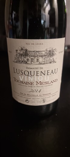 Loiren laakso Touraine-Mesland Domaine Lusqueneau 2014