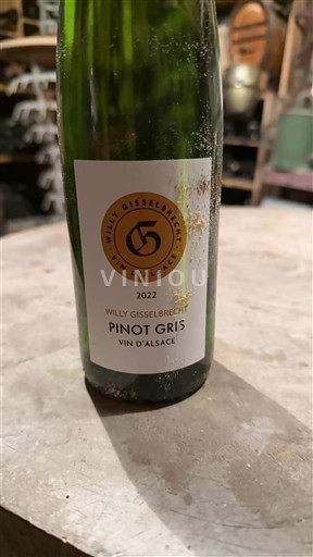 Vinos Blanc sec Pinot Gris Château Willy Gisselbrecht 2022 Francia Alsacia Pinot gris AOC