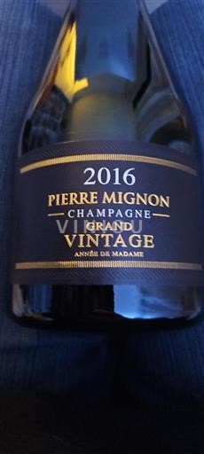 Champagne Pierre Mignon Grand Vintage Année de Madame 2016