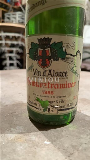 Alsace Gewurztraminer Domaine Joseph Moellinger & Fils Vendanges Tardives 1985