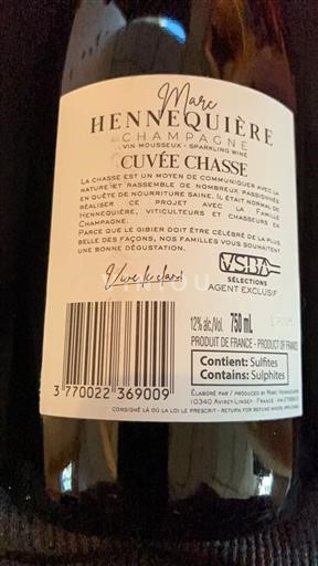Champagne Šampanské Marc Hennequière Chasse 2025