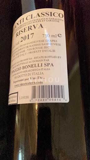 Toscana Chianti Classico Poggio Bonelli Riserva 2017