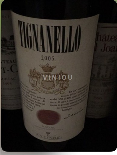 Verërat Rouge sec Tignanello Antinori 2005 Itali Toskana E paspecifikuar DOC