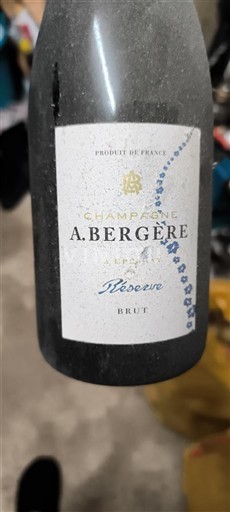 Champaña Champán A. Bergère Réserve 2016