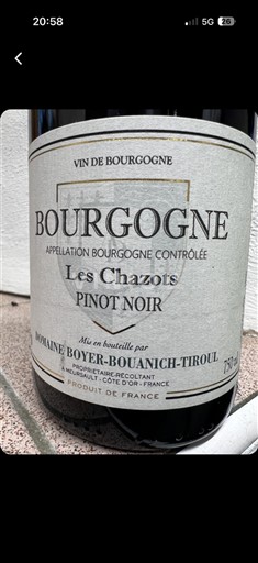 Bourgogne Domaine Boyer-Bouanich-Tirol Les Chazots 2022