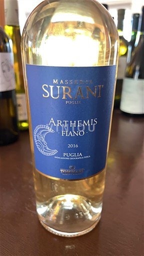Apulia Wines Unspecified Masseria Surani Arthemis Fiano 2016
