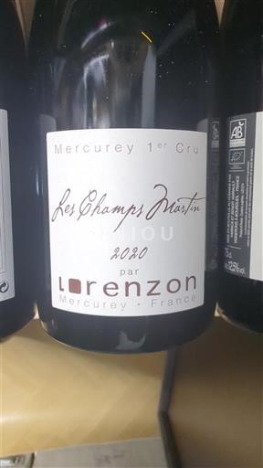 Burgundija Mercurey Premier Cru Domaine Lorenzon Les Champs Martin 2020