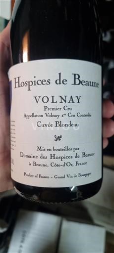 Burgundy Volnay Premier Cru Hospices de Beaune Blondeau 2022