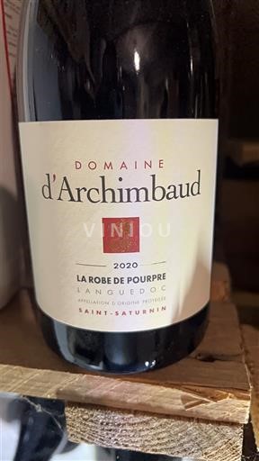 Wines Rouge sec La Robe de Pourpre Domaine Archimbaud 2020 France Burgundy Saint-Aubin AOC