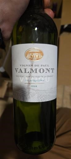 Languedoc et Roussillon Pays d'oc Vignes de Paul Valmont Assemblage Blanc 2024