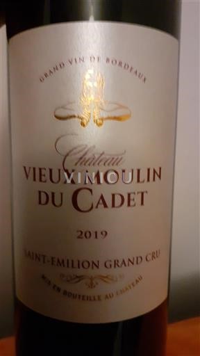 Bordéus Saint-Émilion Grand Cru Château Vieux Moulin du Cadet 2019