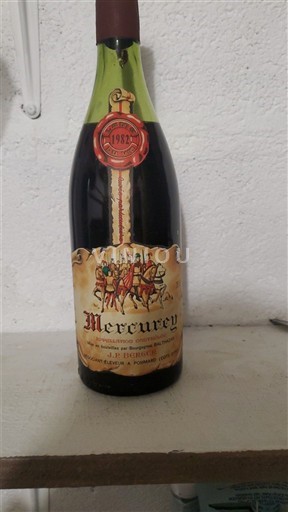 Vinos Rouge sec J.P. Bergeret 1982 Francia Borgoña Mercurey AOC