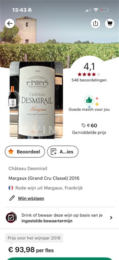 Bordeaux Margaux Grand Cru Château Smirail 2016