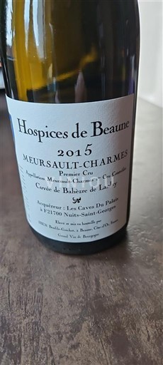 Bourgogne Meursault Premier Cru Hospices de Beaune de Bahèzre de Lanlay 2015