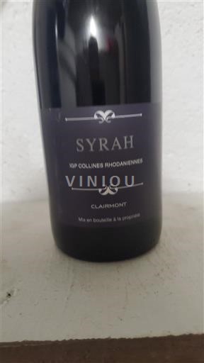 Alpi e Paesi Rodaniani Collines Rodanesi Clairmont Syrah Senza annata