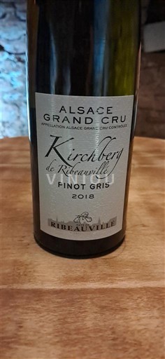 Alsace Pinot Grigio Grand Cru Cave de Ribeauvillé GC Kirchberg de Ribeauvillé 2018