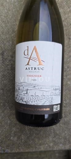 Languedoc et Roussillon Pays d'oc Astruc dA Malras Viognier 2020