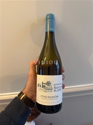 Wines Blanc sec Domaine Moulin Blanc Non millésimé France Rhône Valley Côtes-du-Rhône AOC