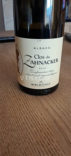 Alsace Alsace Grand Cru Caves de Ribeauvillé Clos du Zahnacker 2014