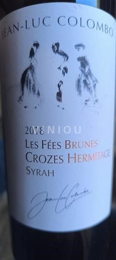 Vallée du Rhône Crozes-hermitage Jean-Luc Colombo Les Fées Brunes 2018