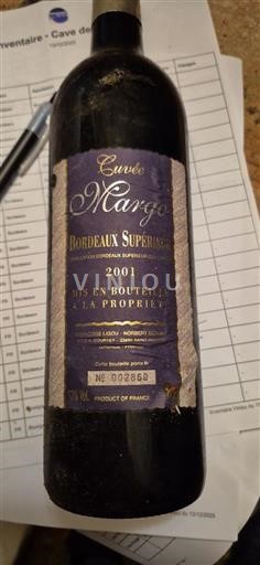 Bordeaux Bordeaux Supérieur Margo Margo 2001