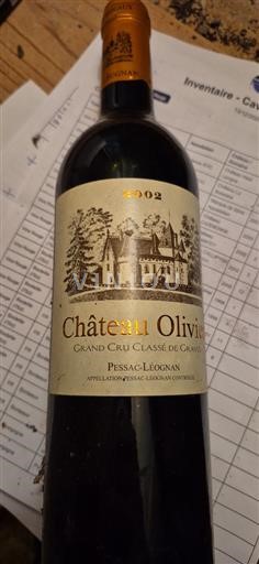 Bordeaux Pessac-Léognan Grand Cru Classé Château Olivier 2002